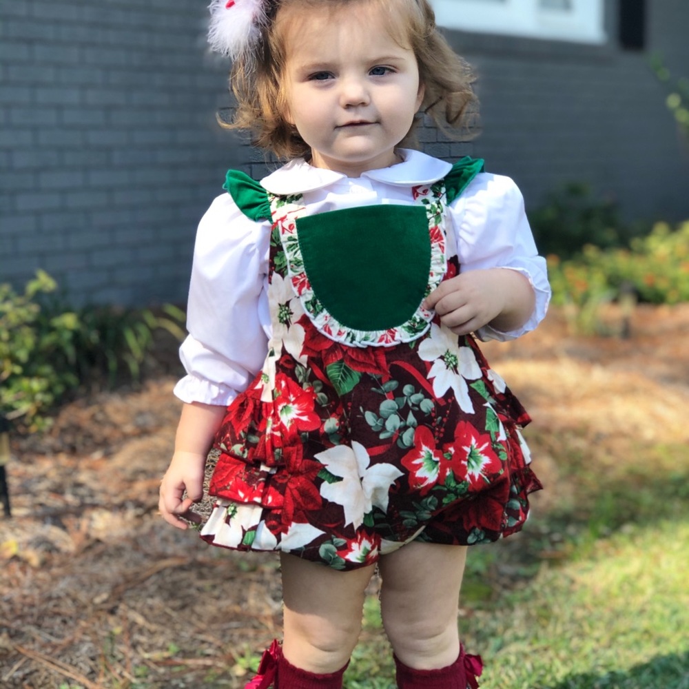 3t rrr ricrac ruffles poinsettia bubble euc